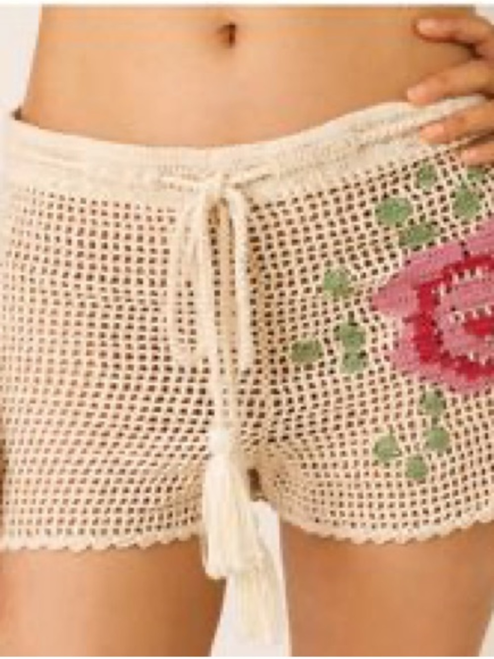 NEW Alix of Bohemia Salem Crochet Shorts Bohemian Festival Coastal - Picture 3 of 12